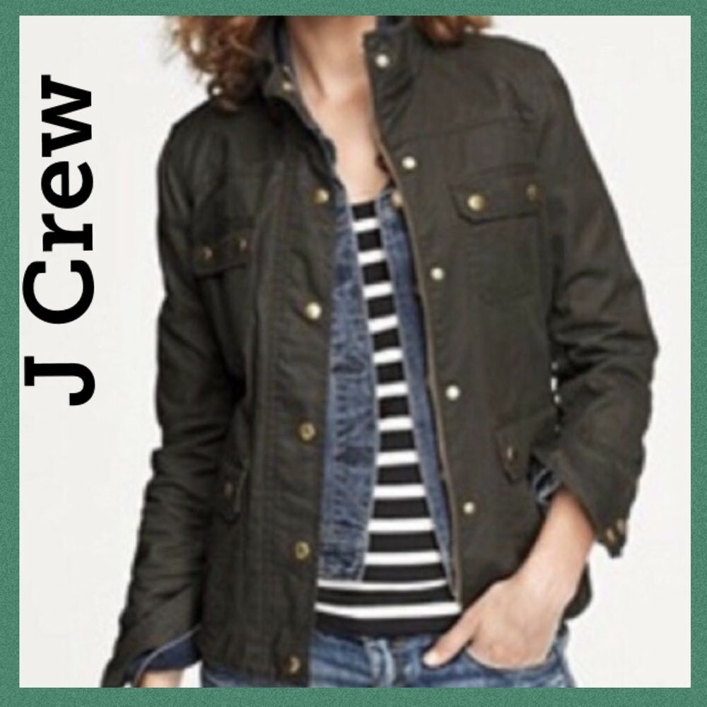 J Crew Army Green Urban Streetwear Utility Long Sleeve Jacket Coat S